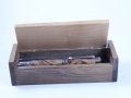 majestic fountain pen - olive wood, bog oak box